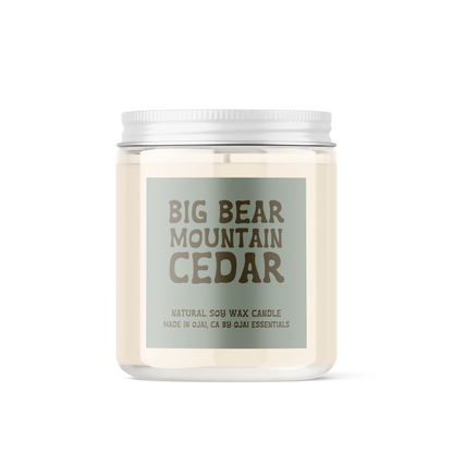 Big Bear Mountain Cedar Soy Candle | 4 oz & 8 oz