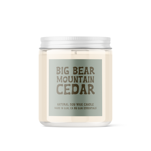 Big Bear Mountain Cedar Soy Candle | 4 oz & 8 oz