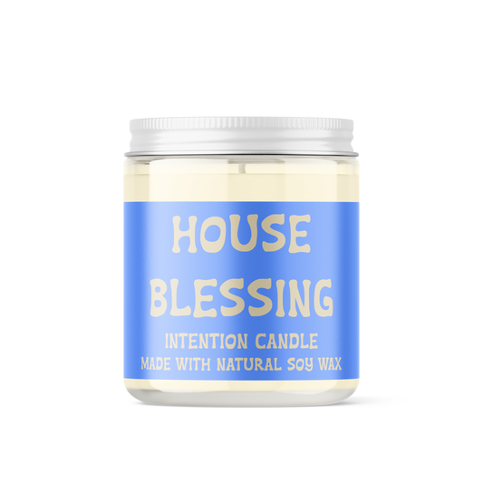 House Blessing Intention Soy Candle with Crystal
