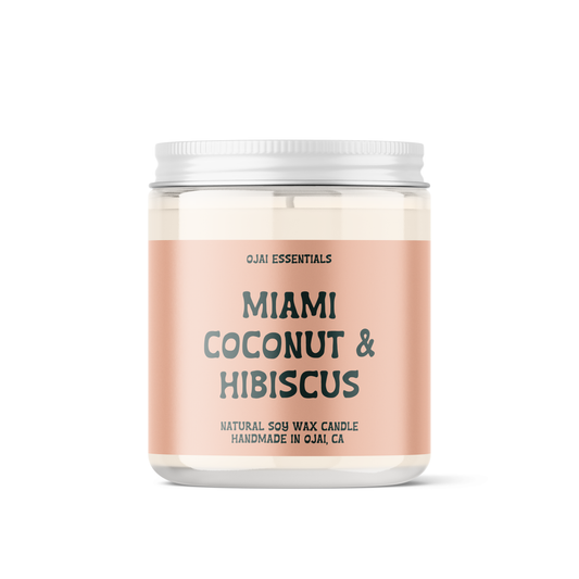 Miami Coconut & Hibiscus Soy Candle