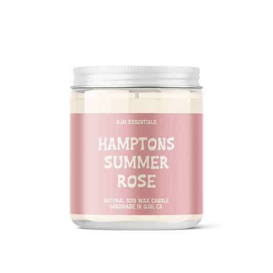 Hamptons Summer Rose Soy Candle